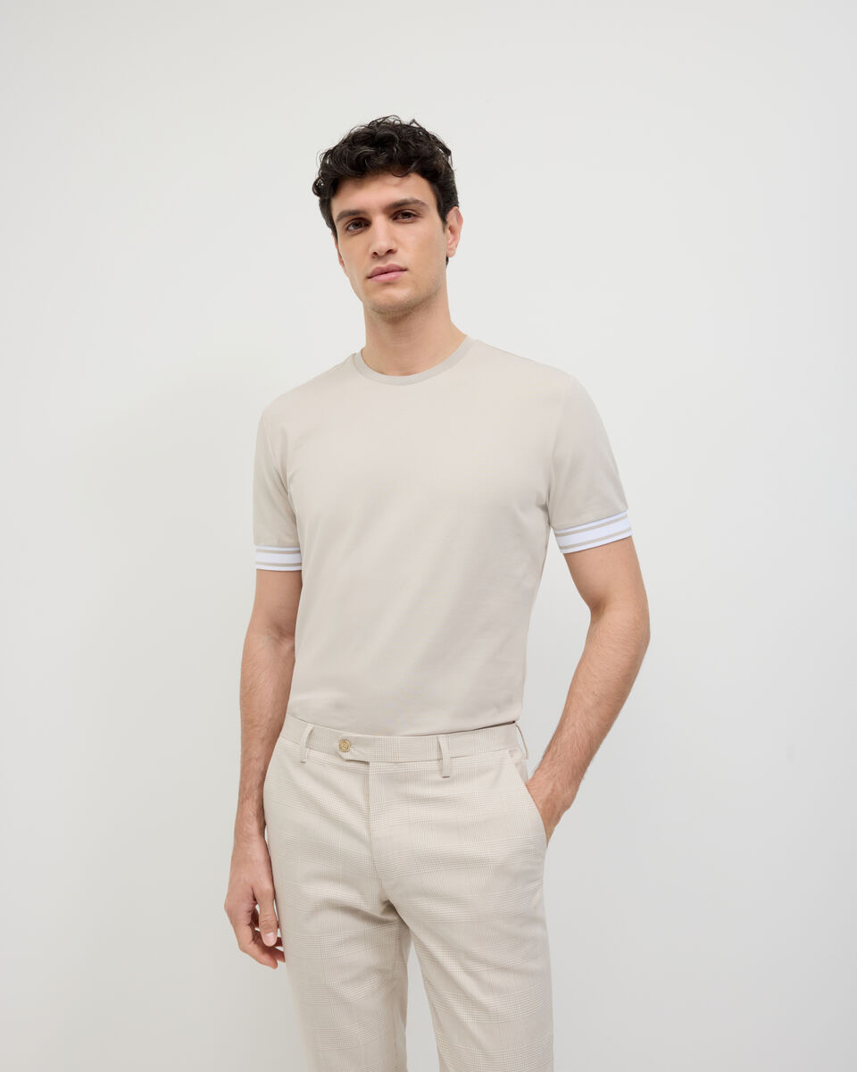 Curtis Travel Striped Pique Tee, Natural, hi-res